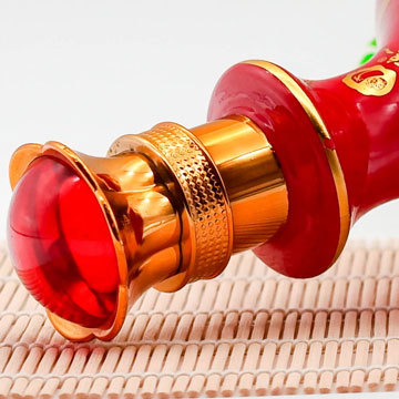 定制一斤裝花瓶形噴涂酒瓶 紅色釉烤金字 內容可設計鄆城酒瓶